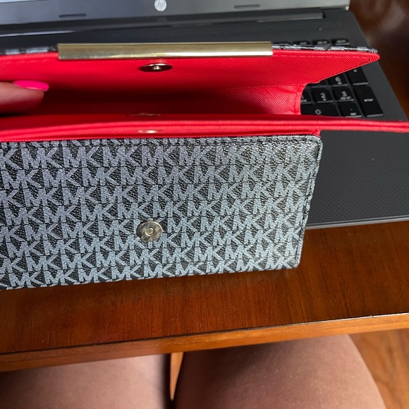 Michael Kors black and red multiple opening wallet new without tags never used. - Picture 3 of 9